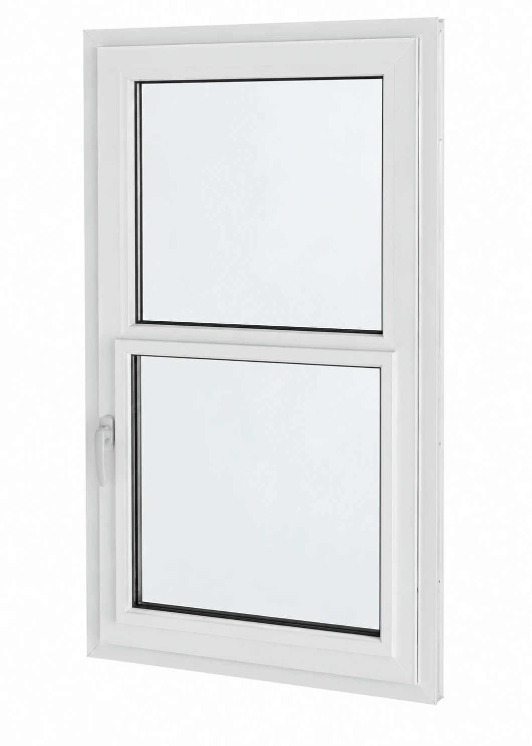 4500 simulated-hung window, interior view with lower operable sash