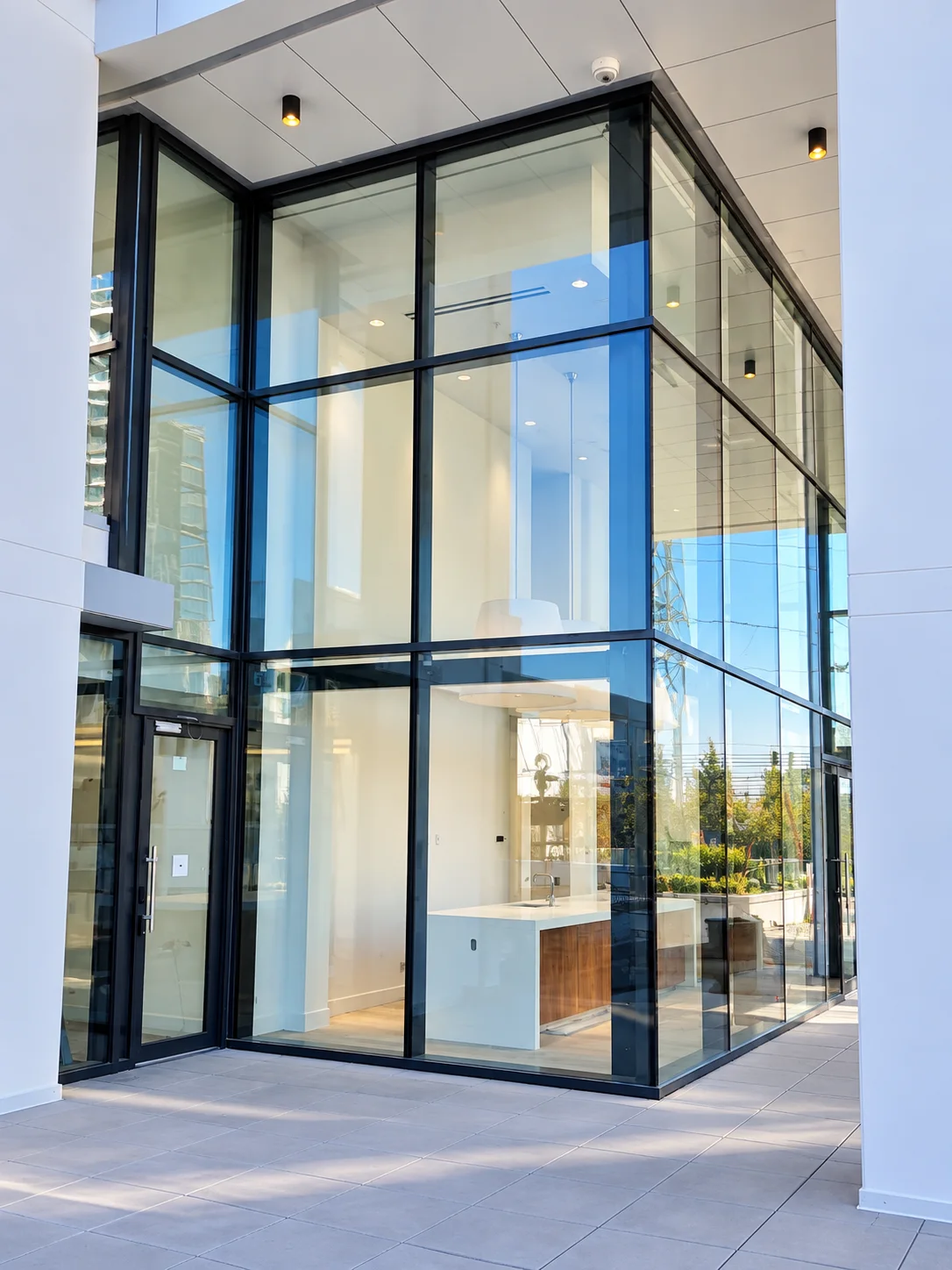 Tailor by Marcon: Alternate view of the lobby corner and framing.